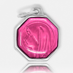 Our Lady of Lourdes Pink Medal.