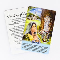 Our Lady of Lourdes Prayer Card.