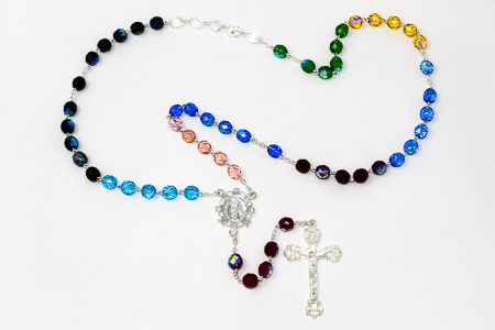 CATHOLIC GIFT SHOP LTD - Our Lady of Lourdes Rosary Beads with Rosary Box.