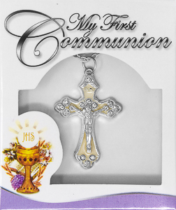 First Communion Crucifix Necklace.
