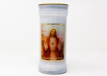 Pillar Candle - Sacred Heart of Jesus.