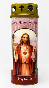 Pillar Candle - Sacred Heart of Jesus.
