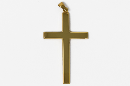 Solid Gold Cross Pendant 