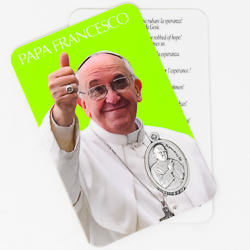 Pope Francis Prayer Card & Medal