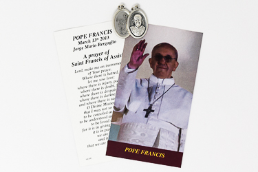 Pope Francis Medal & Prayer Leaflet.