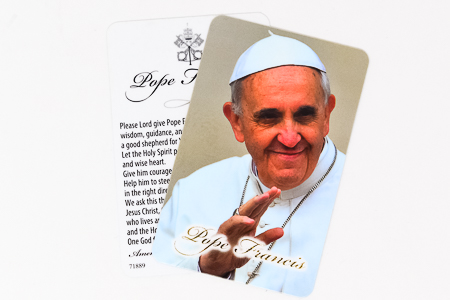 Pope Francis Picture Prayer Card.