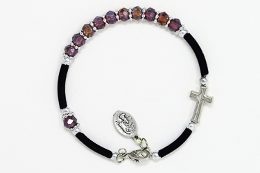 Purple Rosary Bracelet.