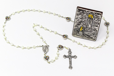 Real Mother of Pearl Lourdes Rosary.
