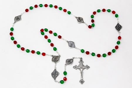 Green Christmas Rosary 