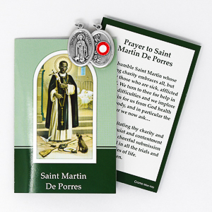 Prayer Booklet to St.Martin De Porres with Relic Medal.