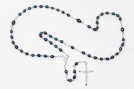 925 Freshwater River Pearl Rosary.