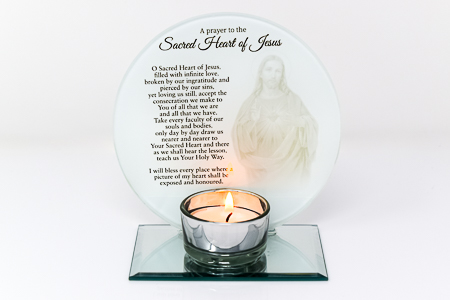 Sacred Heart Jesus Candle Holder.