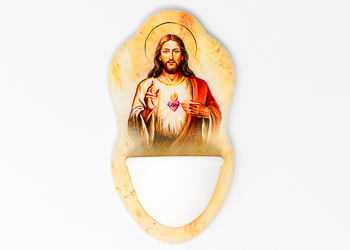 Sacred Heart of Jesus Holy Water Font.