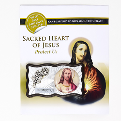 Sacred Heart of Jesus Car Plaque.