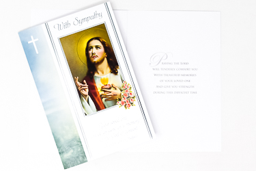 Sacred Heart of Jesus Mass Card.