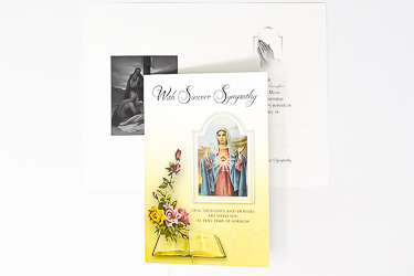 Sacred Heart of Mary  Sincere Mass Card.