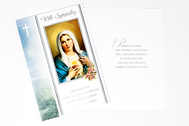 Sacred Heart of Mary Mass Card.