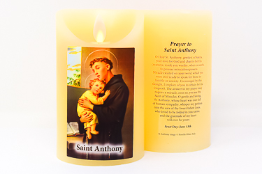 Real Wax Saint Anthony Candle.