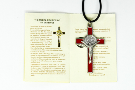 Red Saint Benedict Crucifix.