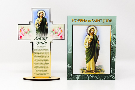 Saint Jude Wood Cross & Booklet.