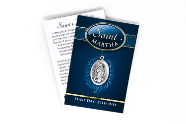 St. Martha Oxidized Medal.