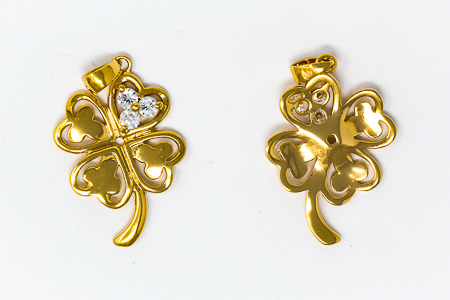 Four-Leaf Clover Gold Pendant.