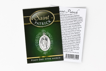 Saint Patrick Oxidised Medal.