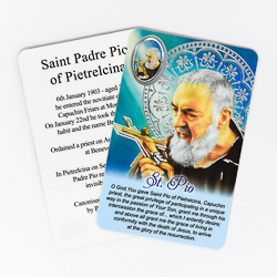 Saint Pio Prayer Card.
