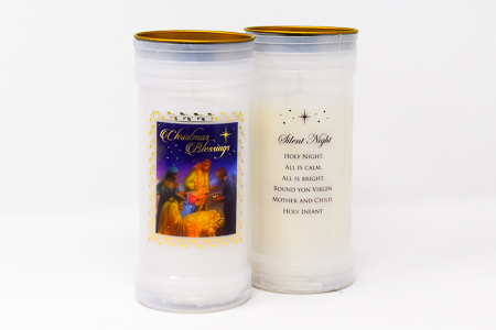 Silent Night Christmas Blessing Candle.