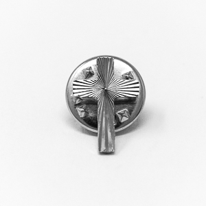 Silver Engraved Cross Pin.