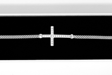 925 Crystal Cross Bracelet.
