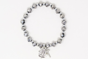 Silver Rosary Bracelet.