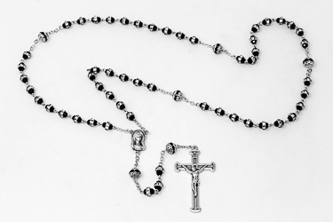 Silver Virgin Mary Rosary.