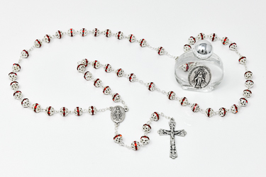 Rosary Beads with Strass Crystals & Lourdes Water