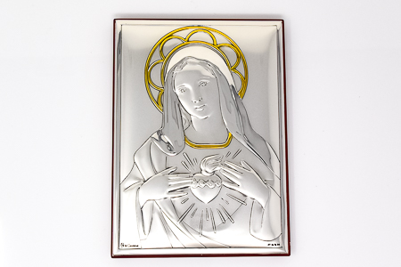 Immaculate Heart of Mary Icon Wall Plaque.