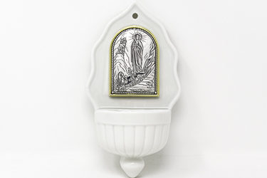 Silver Plated Holy Water Font.