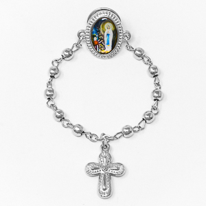 Silver Rosary Pin.