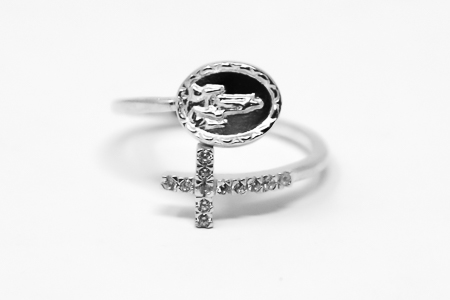 Our Lady of Fatima Silver Apparition Ring.