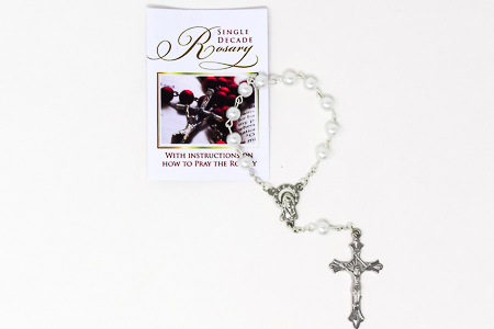 Single Decade Pearl Rosary.