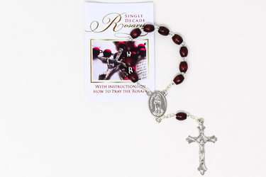 Single Decade Wooden Rosary.