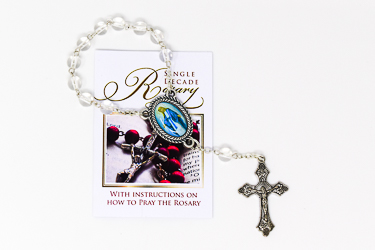 Single Decade Crystal Rosary.