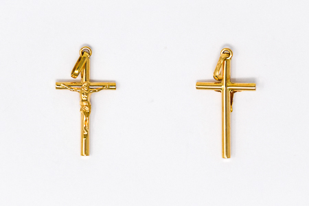 Gold Crucifix Pendant 