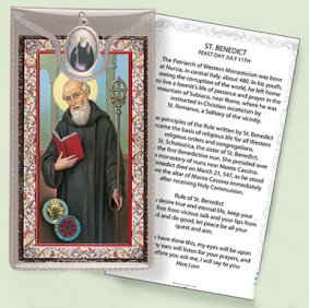 CATHOLIC GIFT SHOP LTD - Saint Benedict Medal & Novena Prayer Card.