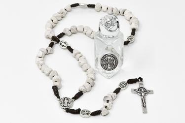 St.Benedict Stone Rosary Beads. 
