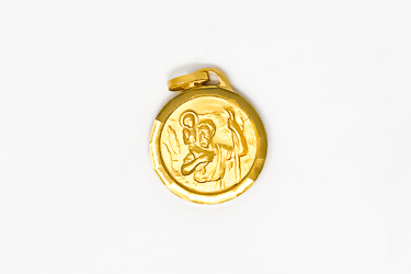 Gold St. Christopher Medal.