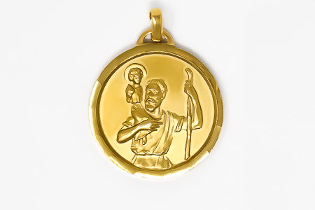 Gold  Saint Christopher Medal