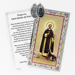 Saint Martin De Porres Medal & Prayer Card.