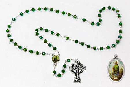 Saint Patrick Rosary Set with Medal.