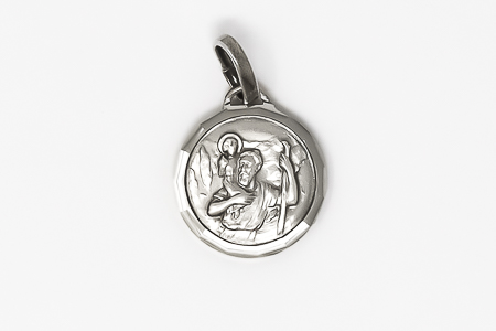 Silver Saint Christopher Medal.