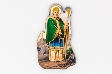 Saint Patrick Wooden Magnet.
